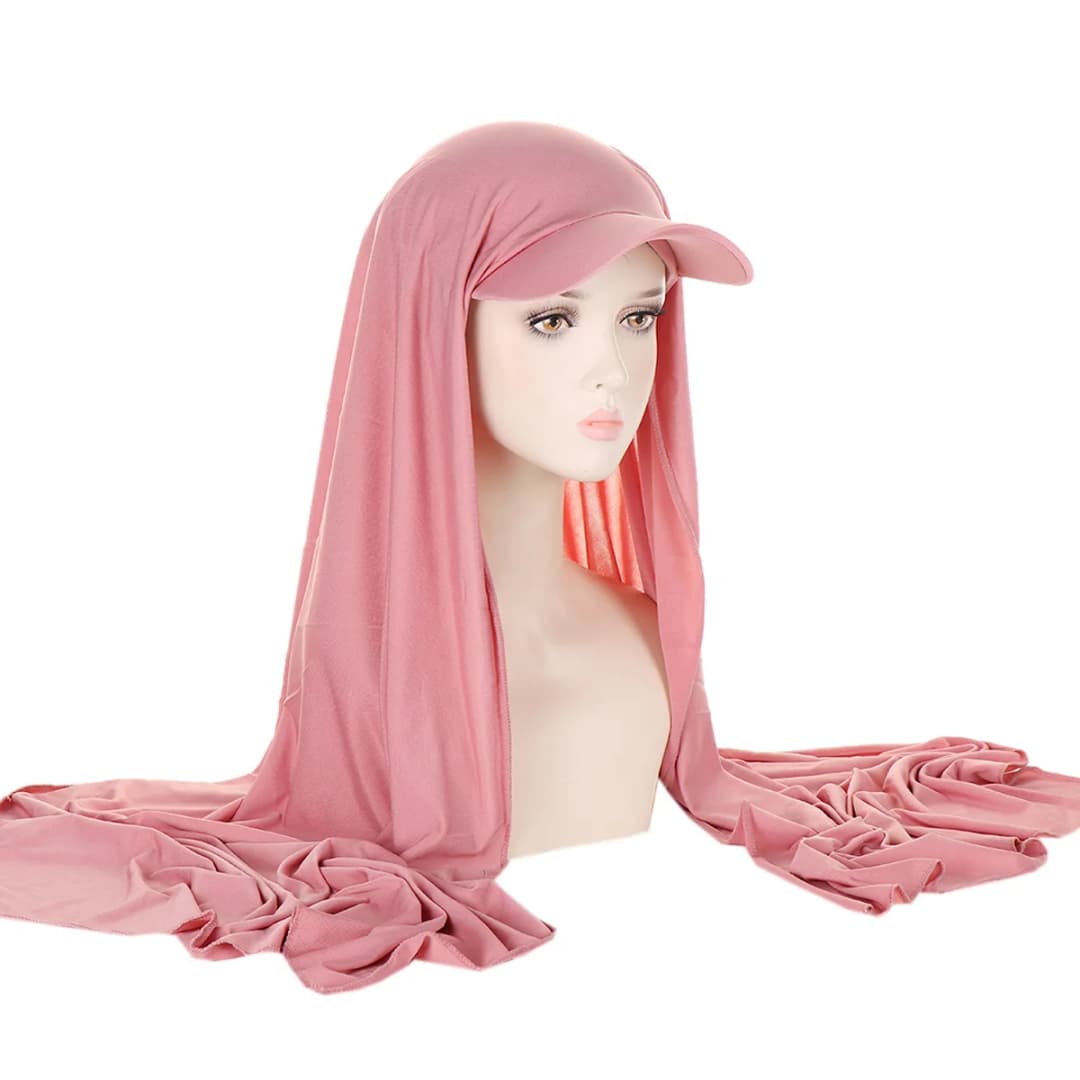 حجاب إسلامي مع غطاء كرة أساسي للنساء ، حجاب عصري ، قبعة رياضية ، جاهز للارتداء ، قميص فوري ، الصيف - 6