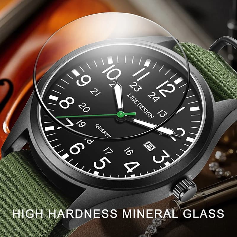 LIGE Fashion Mens Watches Luminous Hands Clock Luxury Military Sports Date Quartz Wristwatch Men Casual Nylon Watch Reloj Hombre - 4
