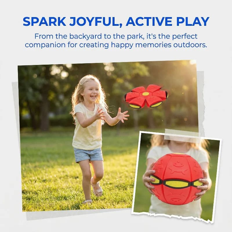 Flying UFO Throw Disc Ball – Outdoor Garden Basketball Game Toy for Kids, Flat Throw Flying Disc Fun Activity Toys - 5