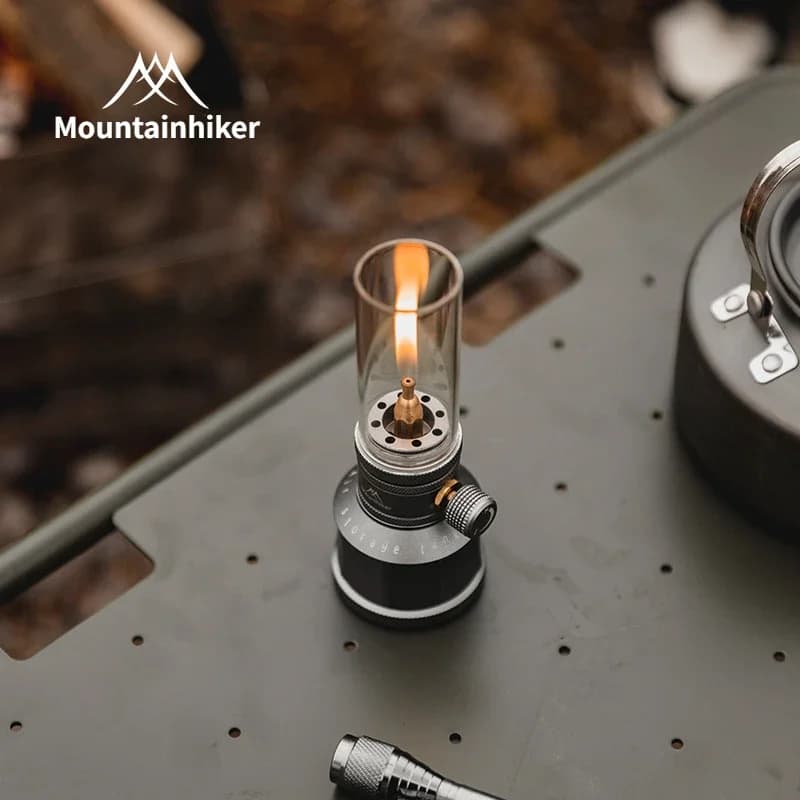MOUNTAINHIKER Outdoor Gas Light Set Picnic Camping Retro Decorative Ambience Light Creative Desktop Bedside Gas Light - 4