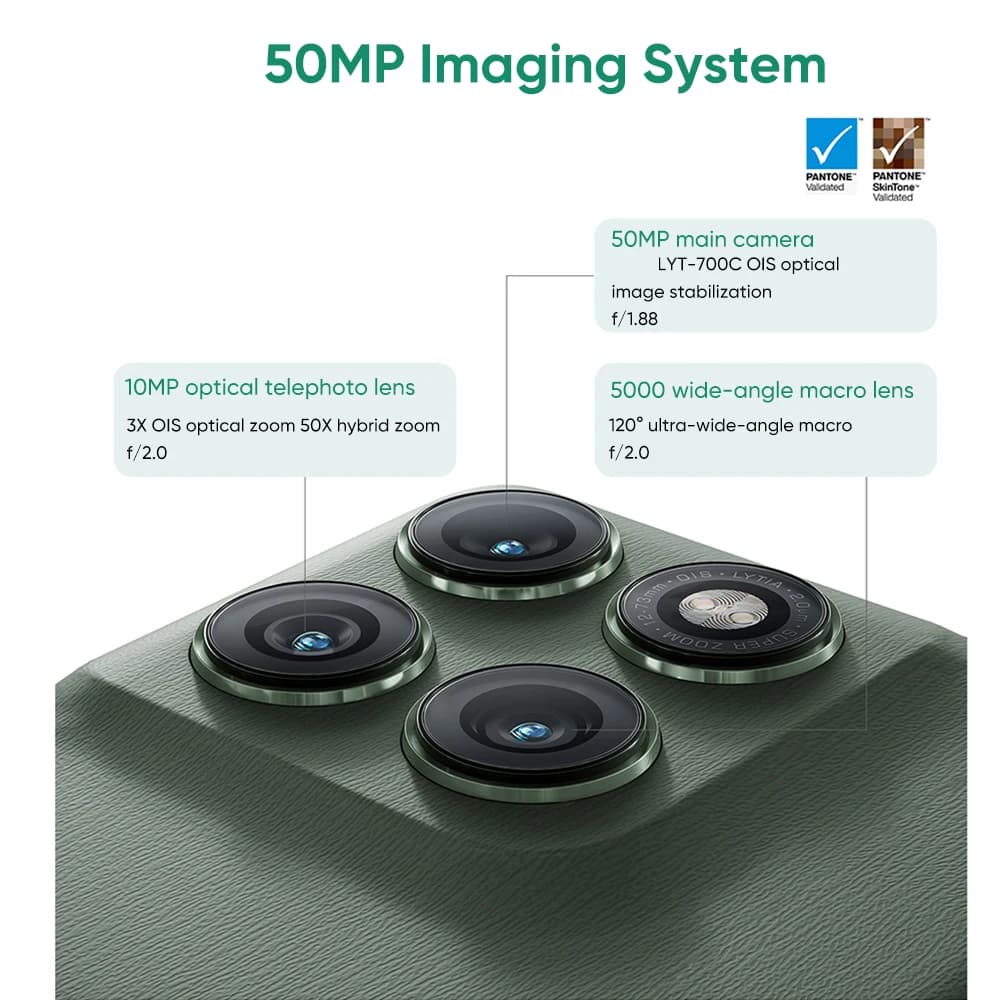 هاتف ذكي Motorola Moto Edge 60 Pro 5G بتقنية الذكاء الاصطناعي، شاشة pOLED مقاس 6.7 بوصة بمعدل تحديث 120 هرتز، بطارية 6000 مللي أمبير، شحن فائق السرعة 90 واط، كاميرا رئيسية 50 ميجابكسل - 6