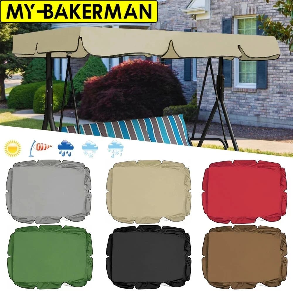 كرسي أرجوحة خارجي مظلة حديقة مقاومة للماء مظلة أرجوحة سقف كرسي أرجوحة خارجي مظلة أرجوحة - 4