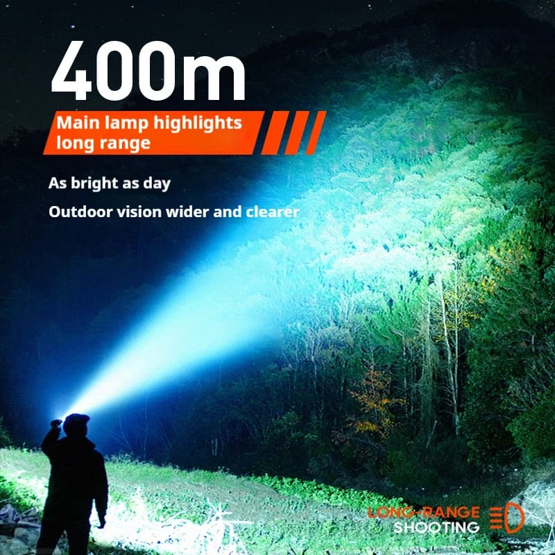 Philips Rechargeable Camp Flashlights Portable Waterproof Torch Work Light Outdoor Searchlight Camping Lantern with Side Light - 3
