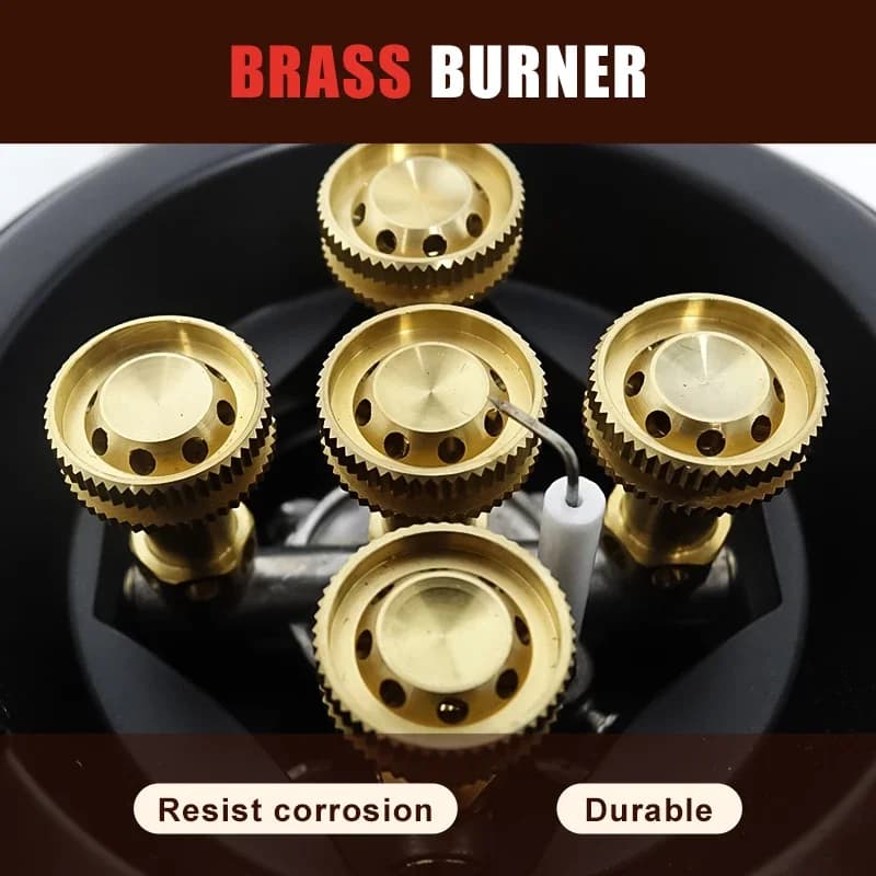 BRS-201A موقد غاز محمول عالي الضغط 16000 واط، يعمل بالبروبان والبيوتان، مثالي للطوارئ في الهواء الطلق مع إشعال بيزو - 2