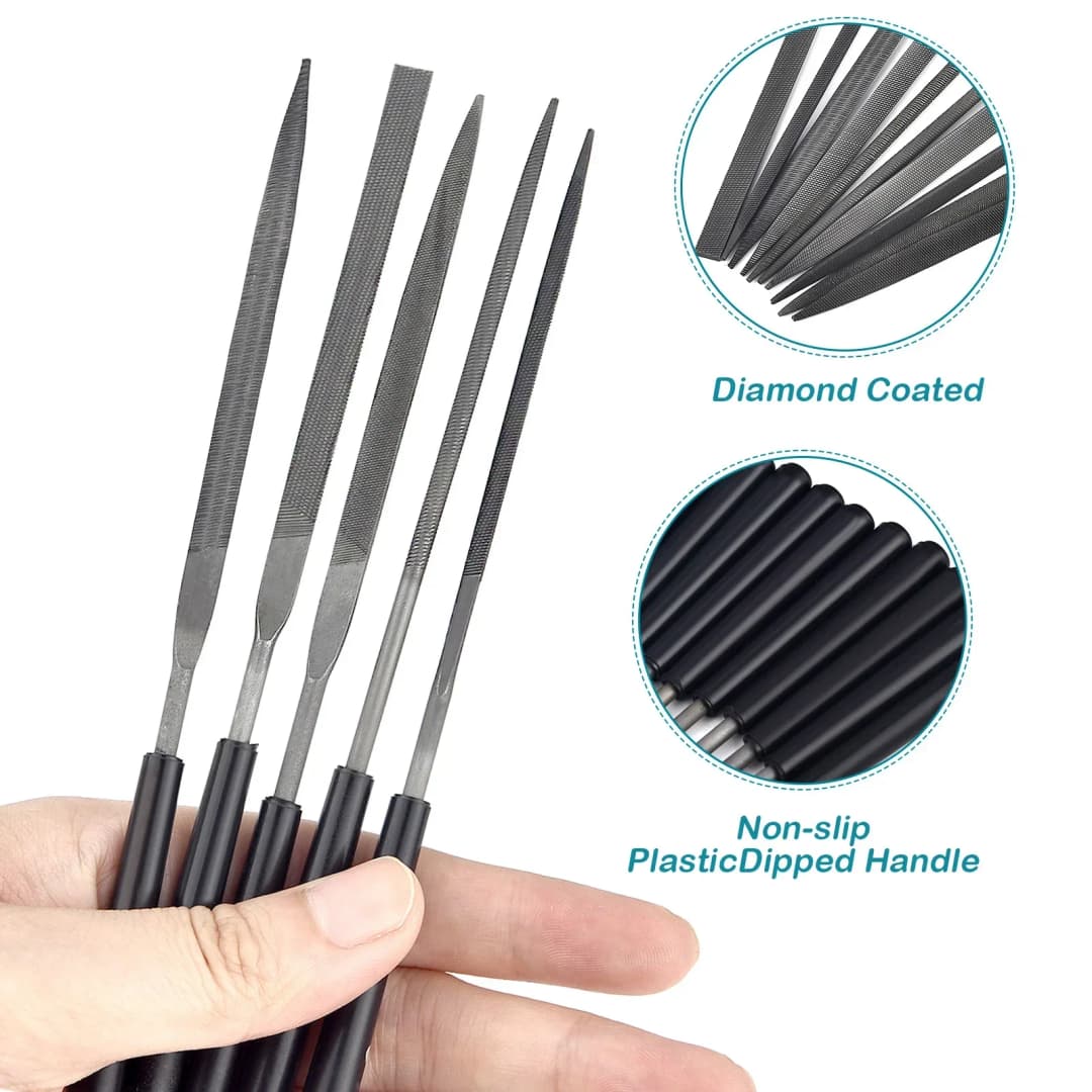 3/5/10 قطعة مجموعة مبرد إبرة معدنية الماس ملف عدة DIY بها بنفسك الخشب عرموش ملف إبرة مجوهرات الحرف تلميع النحت لوازم مجموعات