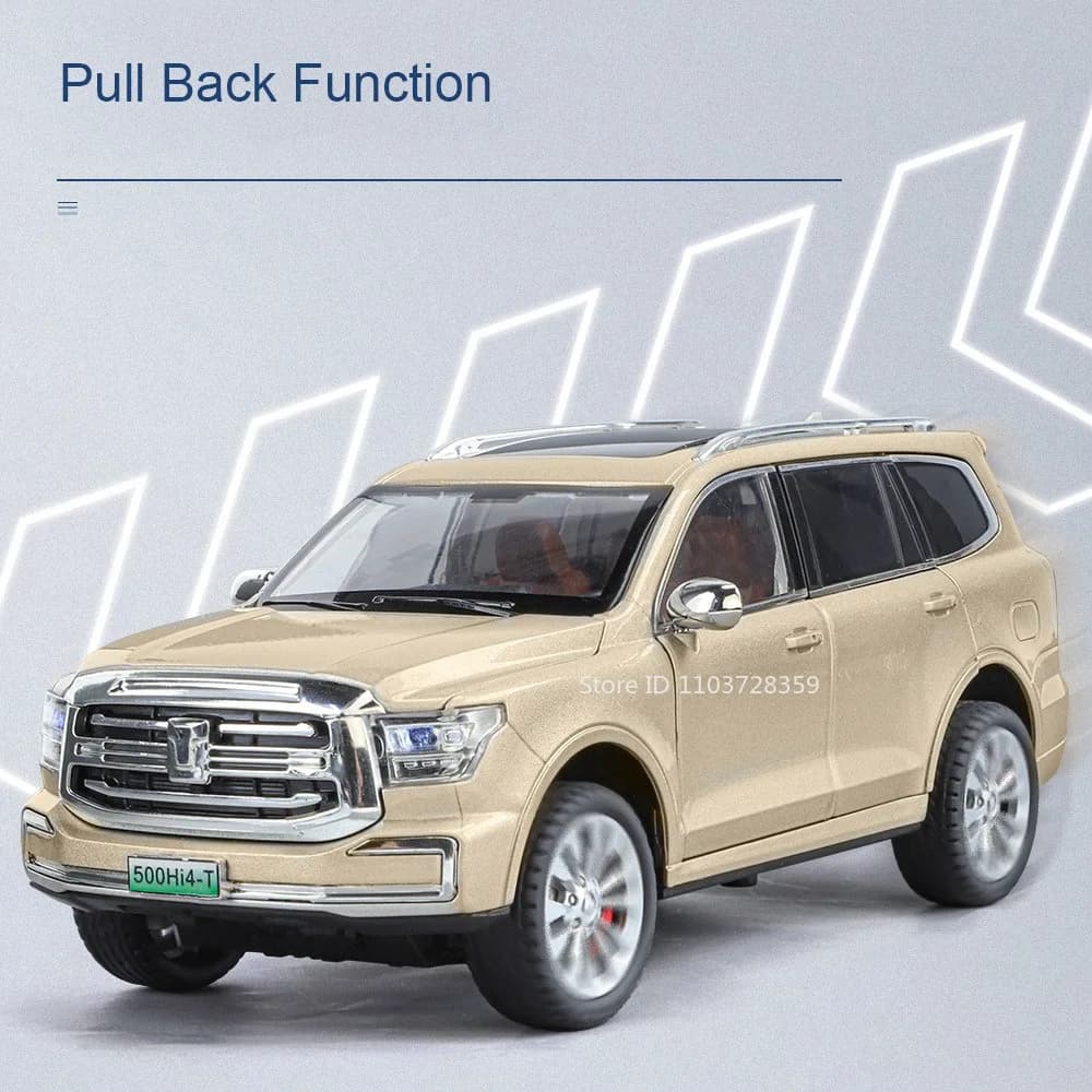 نموذج مصغر لسيارة TANK 500 300 مقياس 1:24 ألعاب سيارات سبائك مصبوبة مركبات طرق وعرة صوت وضوء أبواب مفتوحة سحب للخلف هدايا للأولاد - 6