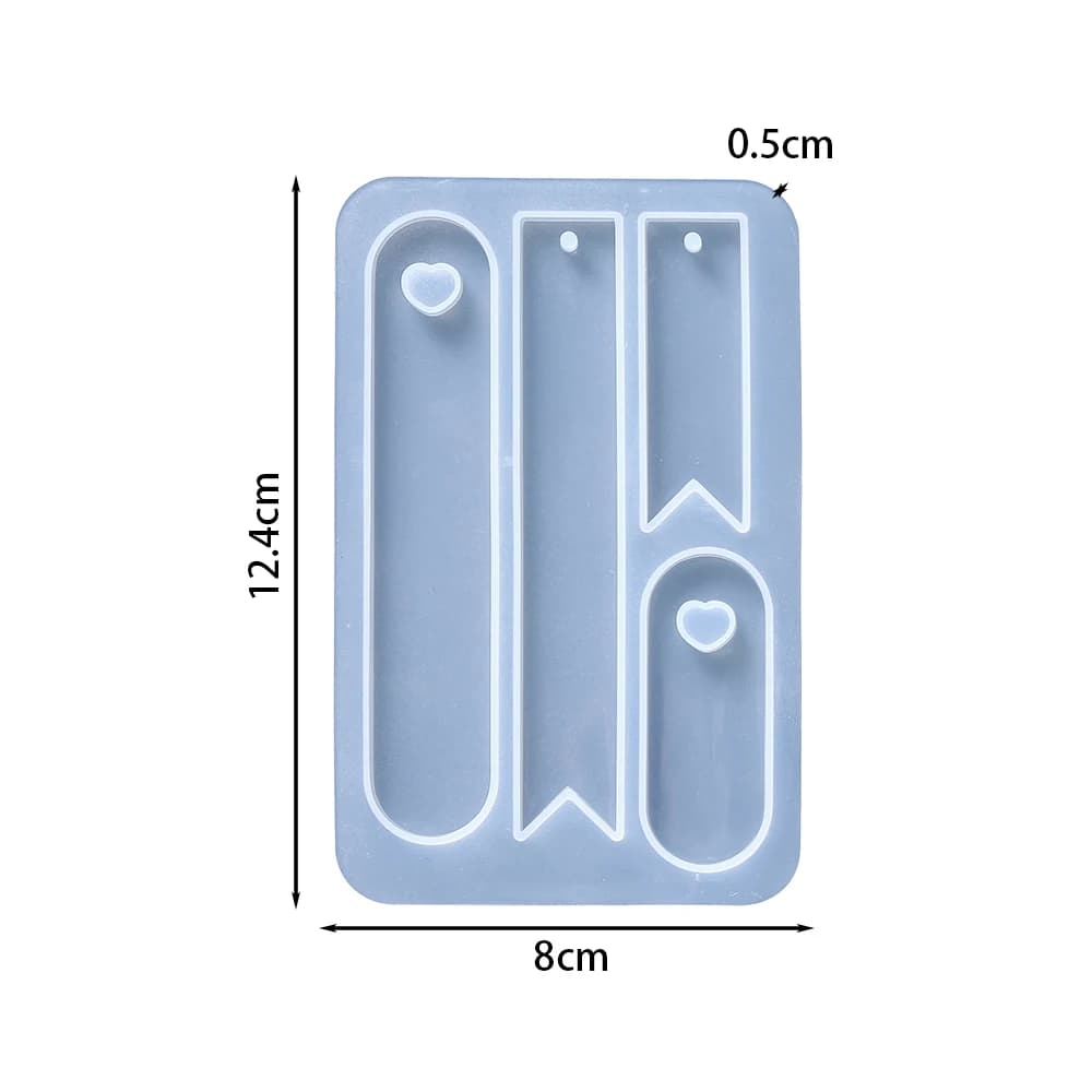 Oval Bookmark Silicone Mold Heart Bookmark Epoxy Resin Casting Molds for DIY Epoxy Resin Crafts Making Tools Book Decoration - 2