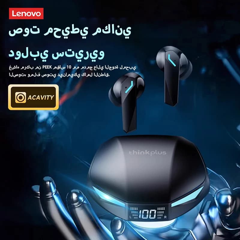 لينوفو XT53 سماعات ترجمة TWS بلوتوث مكالمات صوتية عالية الدقة تقليل الضوضاء سماعة رأس للمكتب السفر مترجم ذكي سماعات أذن