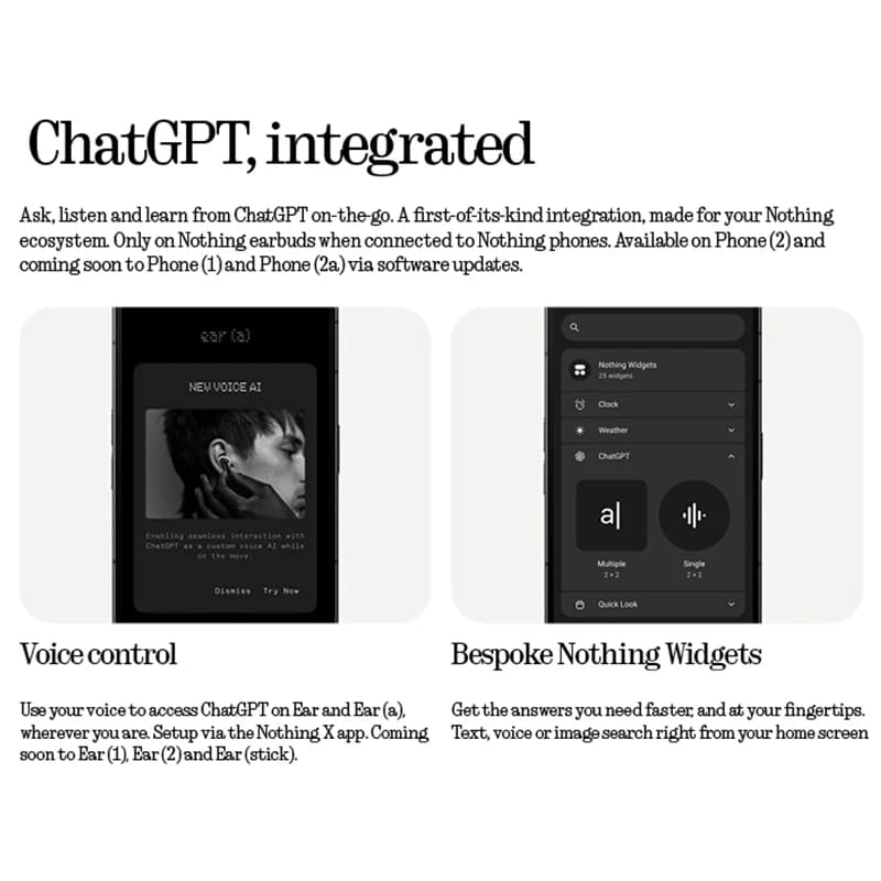 Global Version Nothing Ear (a) Bluetooth Earphone  45dB Active Noise Cancelling ANC Dynamic 42.5 hours listening Fashion Design - 5