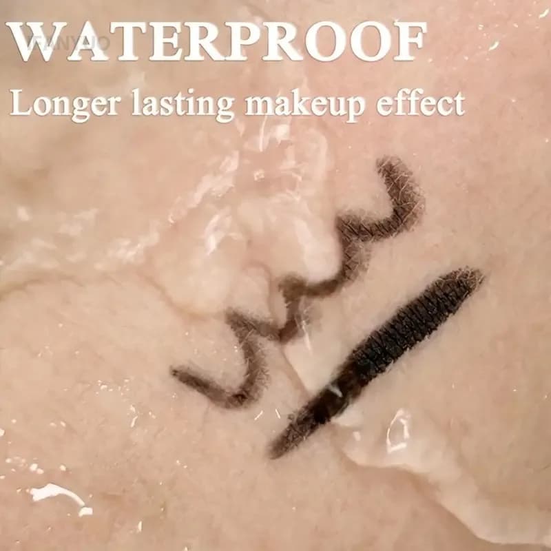 قلم تحديد العيون عالي التصبغ أسود خشبي قلم حواجب صلب إعادة تعبئة ناعم أسود مكياج تجميل يدوم طويلاً - 6