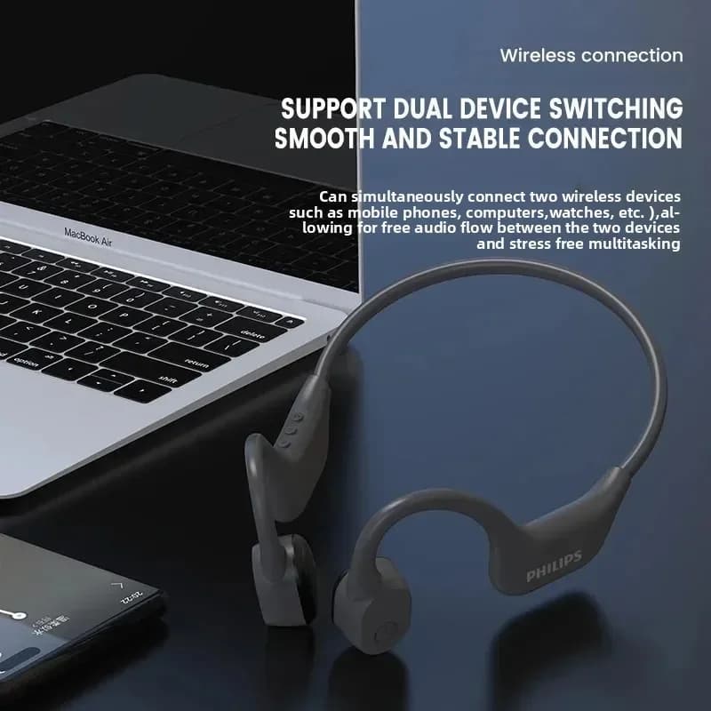 Philips TAA6609C Bone Conduction Outdoor Sports Earphone Bluetooth 5.4 HiFi Stereo Calls Wireless Headset Music Gaming Headphone - 5