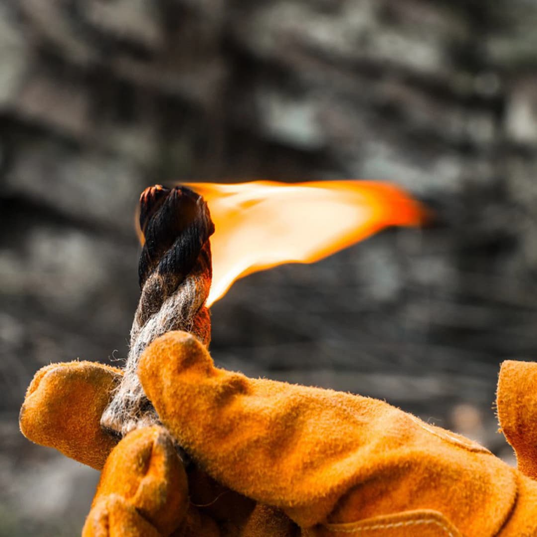 Outdoor Tinder Rope, Fire Starter Survival Tinder, Quick Fire For Backpacking Hiking Camping Hunting Fishing - 3
