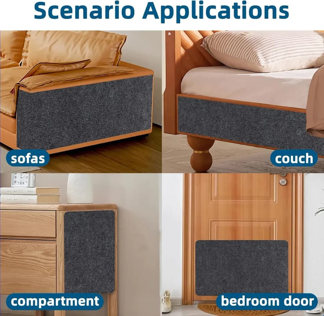 7 ألوان لوحة حماية الأريكة من خدوش القطط لوحة حماية قابلة للقص سجادة لاصقة ذاتية الصنع حصيرة خدش للقطط - 6