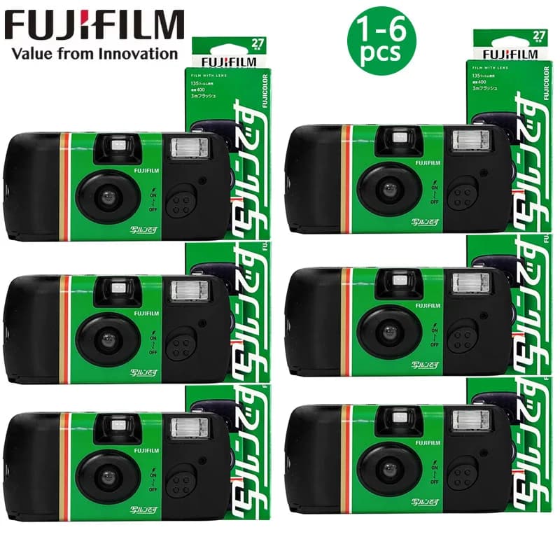1-6 Pcs Fujifilm Quick Snap ISO400 Disposable Camera Film 27 Exposures Camera QuickSnap Camera Color Film Creative Birthday Gift - 2