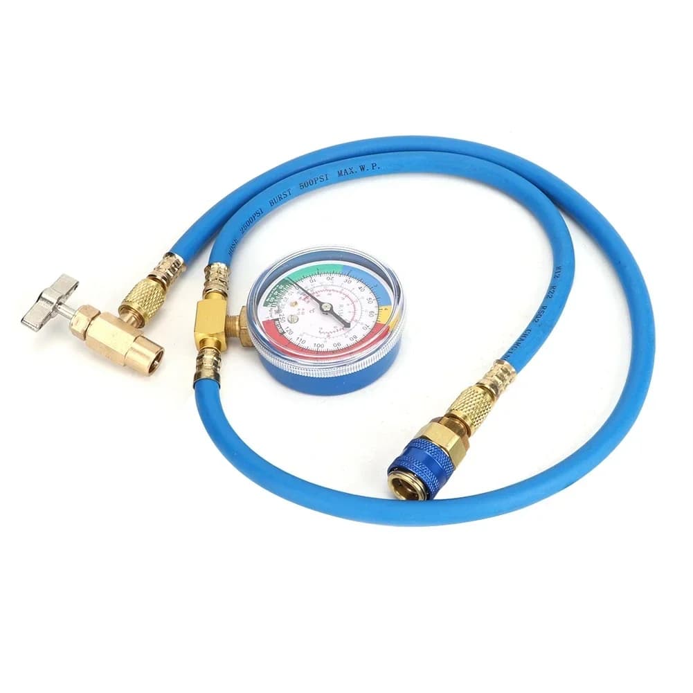 Refrigerant Charging Hose R134A with Gauge Automotive AC Refill Kit Compatible Gas Pressure Measuring Tool for Car Air Repair - 2