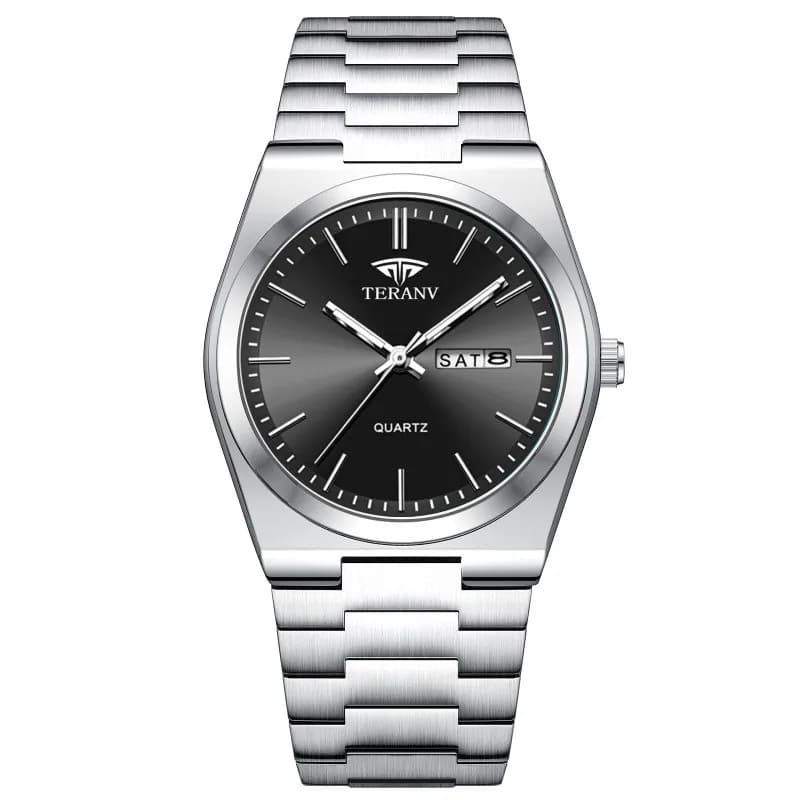 Men's Watch, Slim Stainless Steel Calendar Fashion Quartz Watch - 6