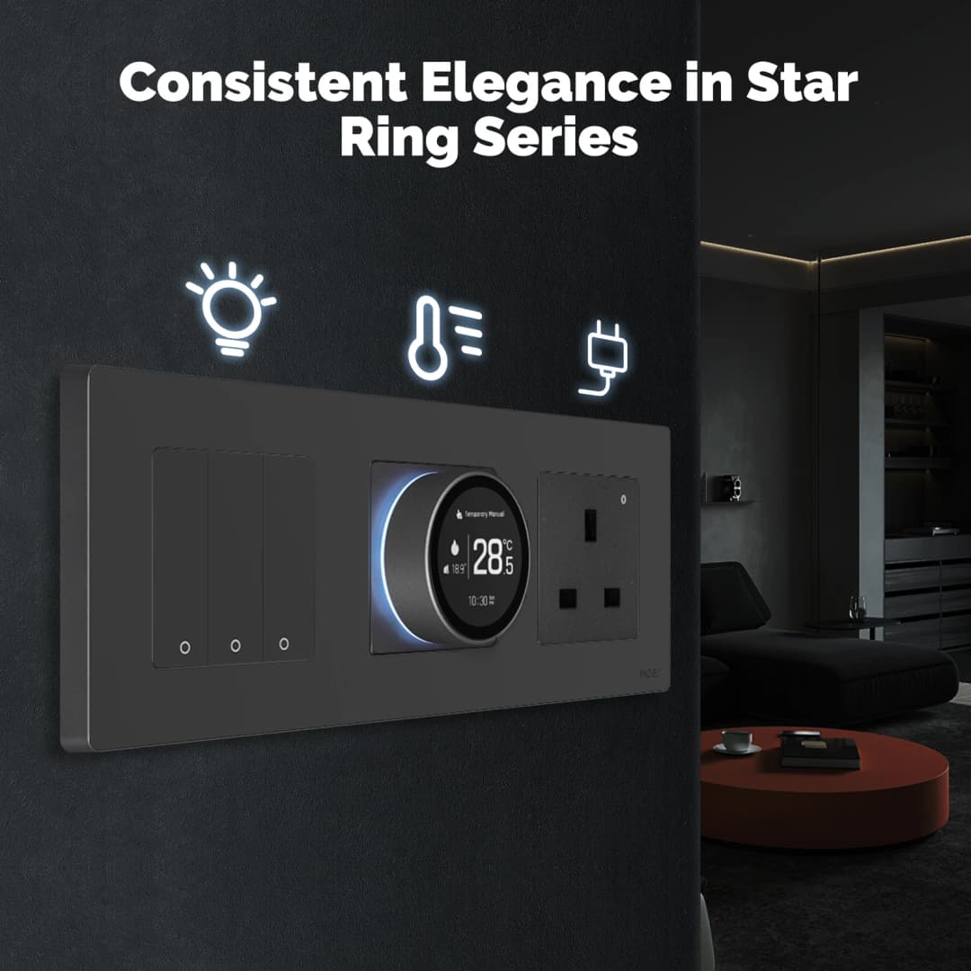 MOES Tuya ZigBee Smart Knob Thermostat Star Ring Series Temperature Controller Water Boiler Electric Heating With Alexa Google - 2