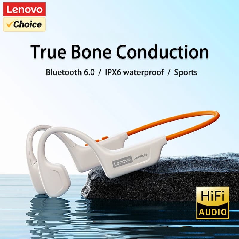 Choice Lenovo S102 Wireless Bone Conduction IPX6 Waterproof Sports Headphones Cycling Fitness Earbuds Bluetooth V6.0 Earphones