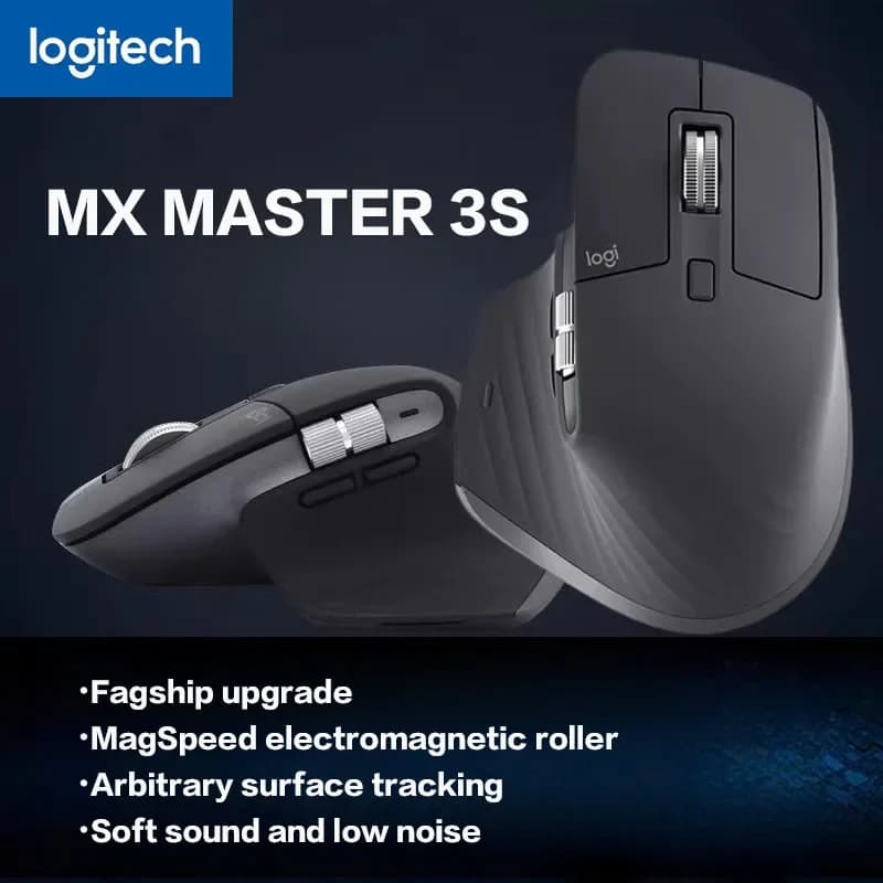 ماوس بلوتوث لاسلكي Logitech MX Master 3S - دقة 8000 DPI، نقرات صامتة، تصميم مريح تلقائي، متوافق مع G102/G203/G304/G305/M220/M350/M650/M650L/M750 - 2