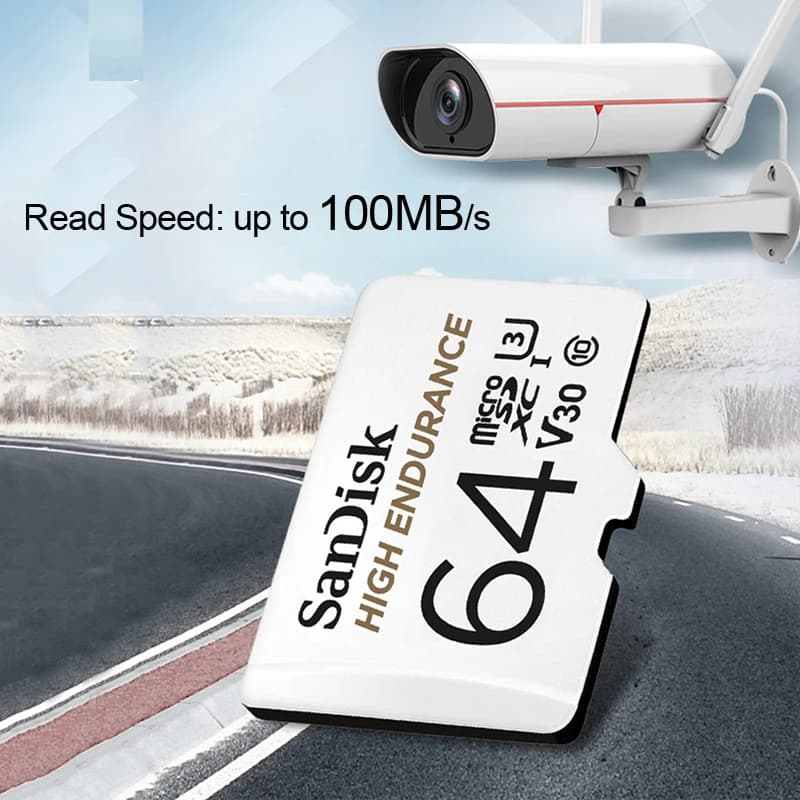 SanDisk Memory Card High Endurance Micro SD Card V30 U3 4K 32GB 64GB 128GB 256GB TF Cards for Dash Cam Home Video Monitoring - 5