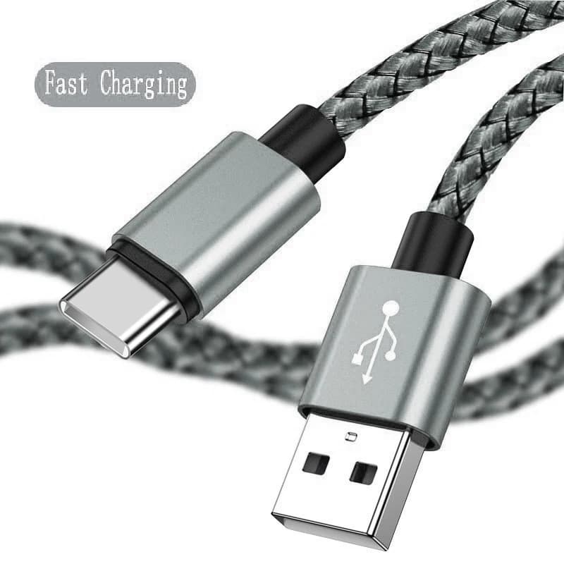 3A USB A to Type C Cable Nylon Braided High-Speed Data Cable USb C Fast Charger Cable Suitable For Xiaomi Samsung Huawei USB C
