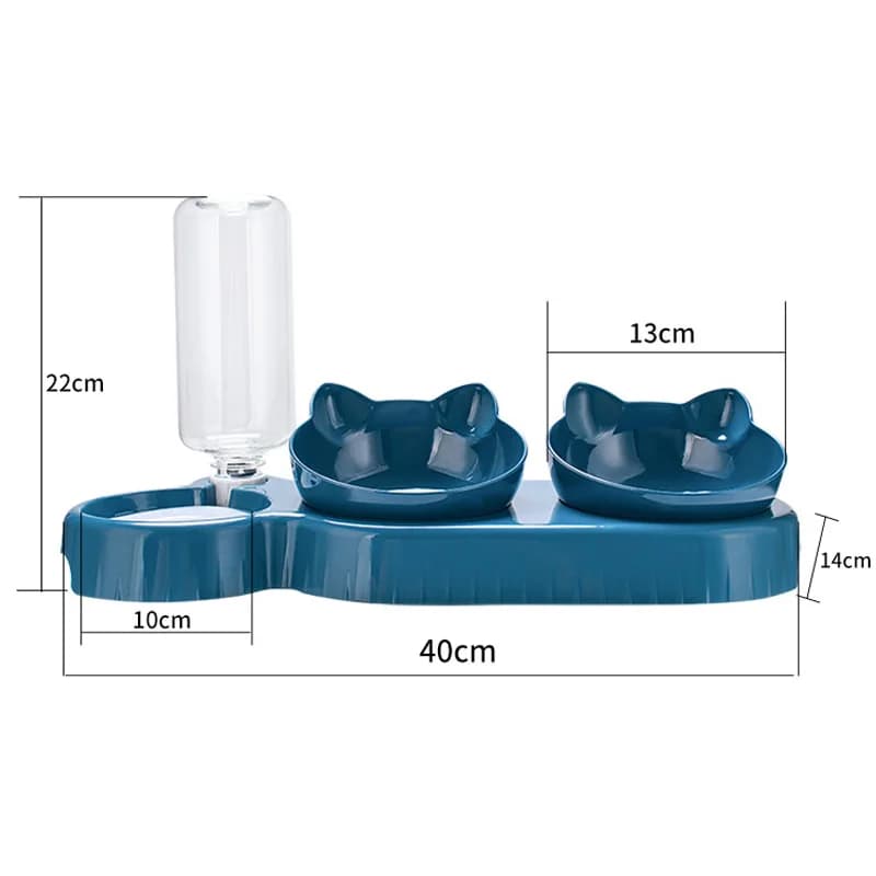 3 in 1 Cat Feeder Automatic Water Dispenser Double Bowl Pet Bowl for Small Dogs Cats Pet Food Container Cat Accessories - 6