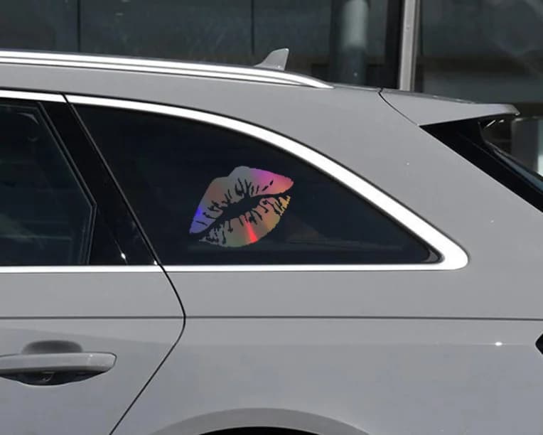 Car Sticker Kiss Lips Car Body Windows Bumper Windshield Car Motorcycle Decoration Waterproof Automobiles Decoration Accessories - 4