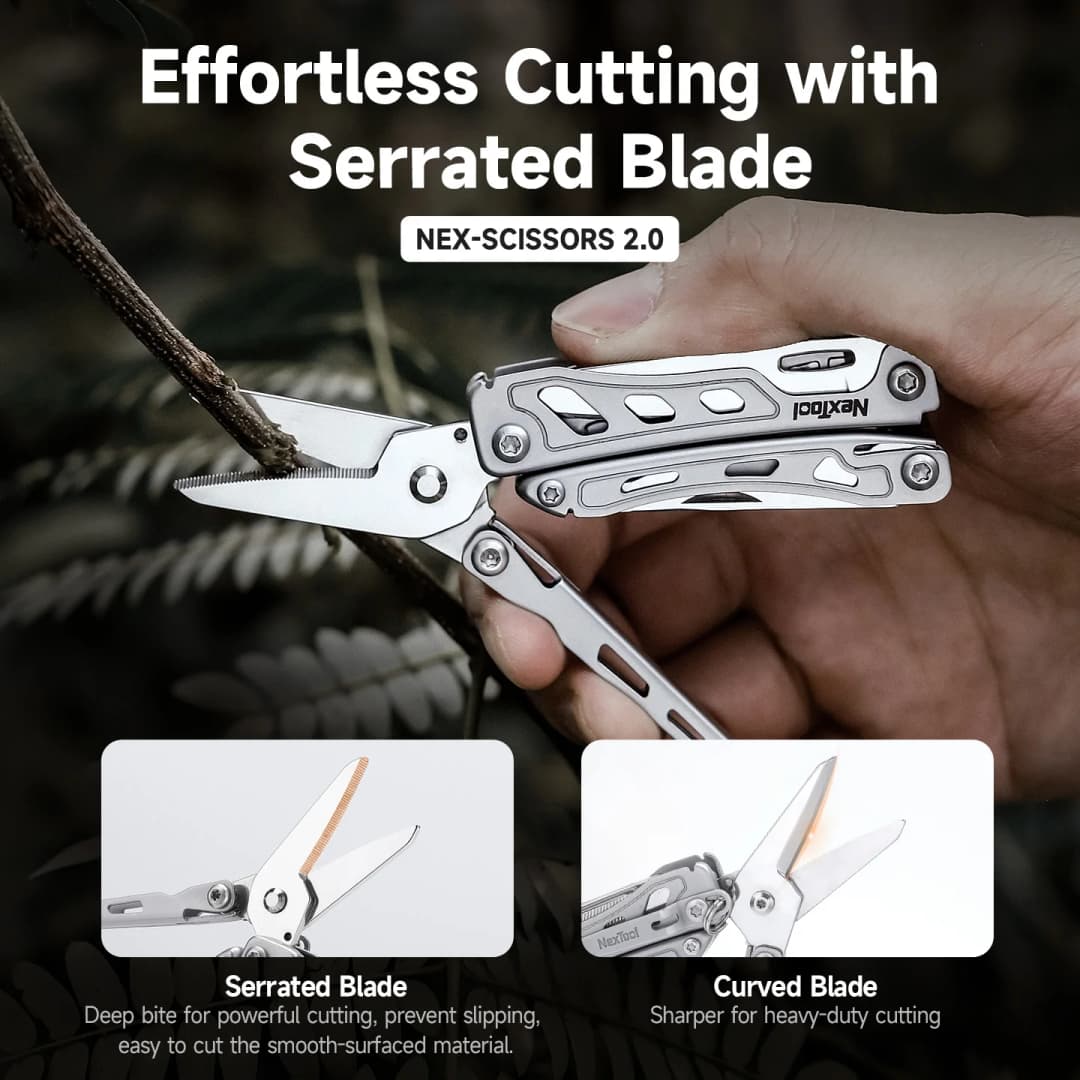 2025 New NexTool Mini Flagship F12 Multi Tool 13 In 1 Folding EDC Multitool Screwdriver Pliers File Ruler Outdoor Camping Tools - 5