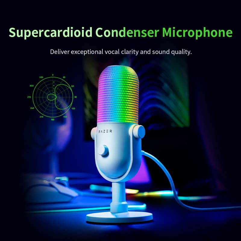 Razer Seiren V3 Chroma RGB Gaming Streaming Microphone - 4