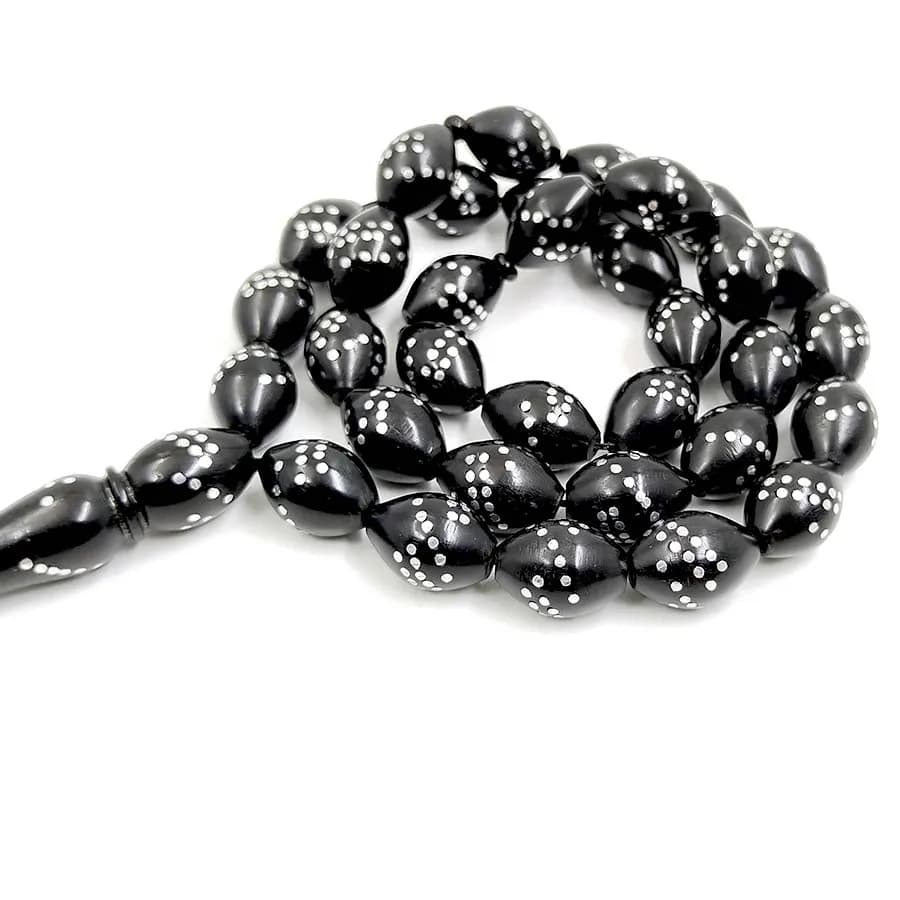 2026 جديد سبحة كوكا طبيعية فاخرة سوداء سوار مسبحة خرز صلاة هدية عيد رمضان إكسسوارات تركية - 5