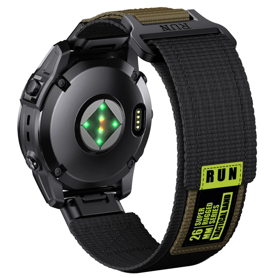 حزام Runcool بعرض 22 ملم و26 ملم متوافق مع Garmin Fenix 7 و7X Pro و6 و6X و5 و5X Plus مع تقنية QuickFit، سوار استبدال بديهي 2 - 3