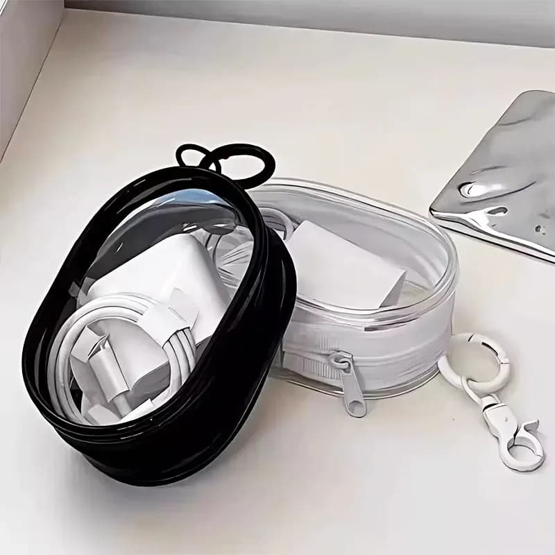 المحمولة كابل شحن حقيبة التخزين توفير المساحة مقاوم للماء منظم الكابلات صندوق شاحن الهاتف المحمول سماعة كيس التخزين 97 - 5