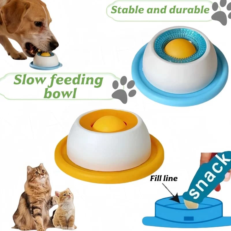 Pet Slow Licking Bowl For Dogs/cats, Non-slip Interactive Puzzle Toy, Healthy Slow Feeder, Reduces Boredom Anxiety, Fun Licking - 2