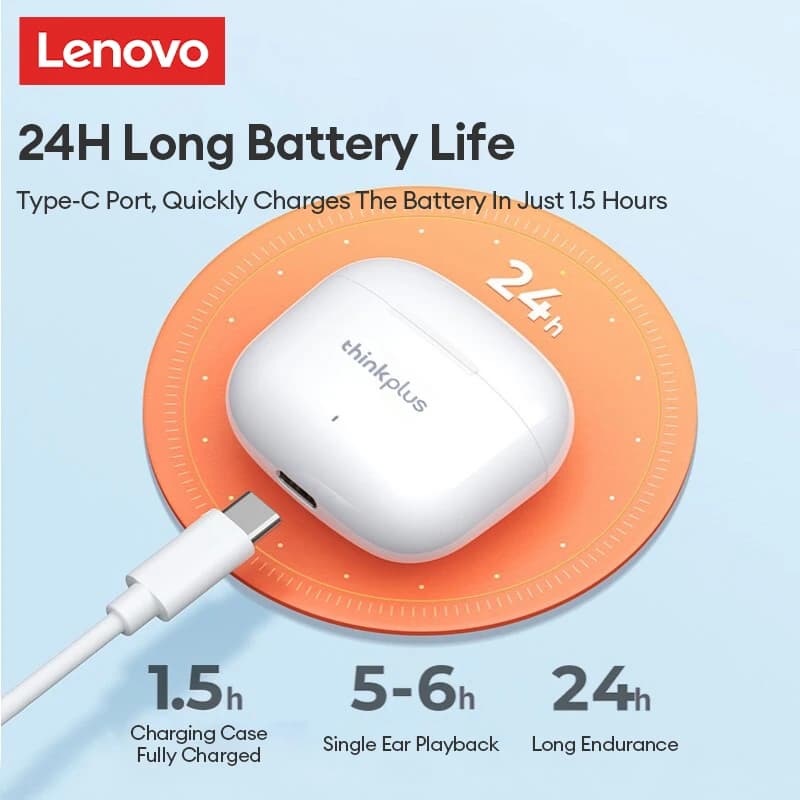 Lenovo LP40 Pro Earburds Wireless Bluetooth HIFI Stereo Sound HD Call Headphones Long Endurance Low Latency Gaming Earphones - 4