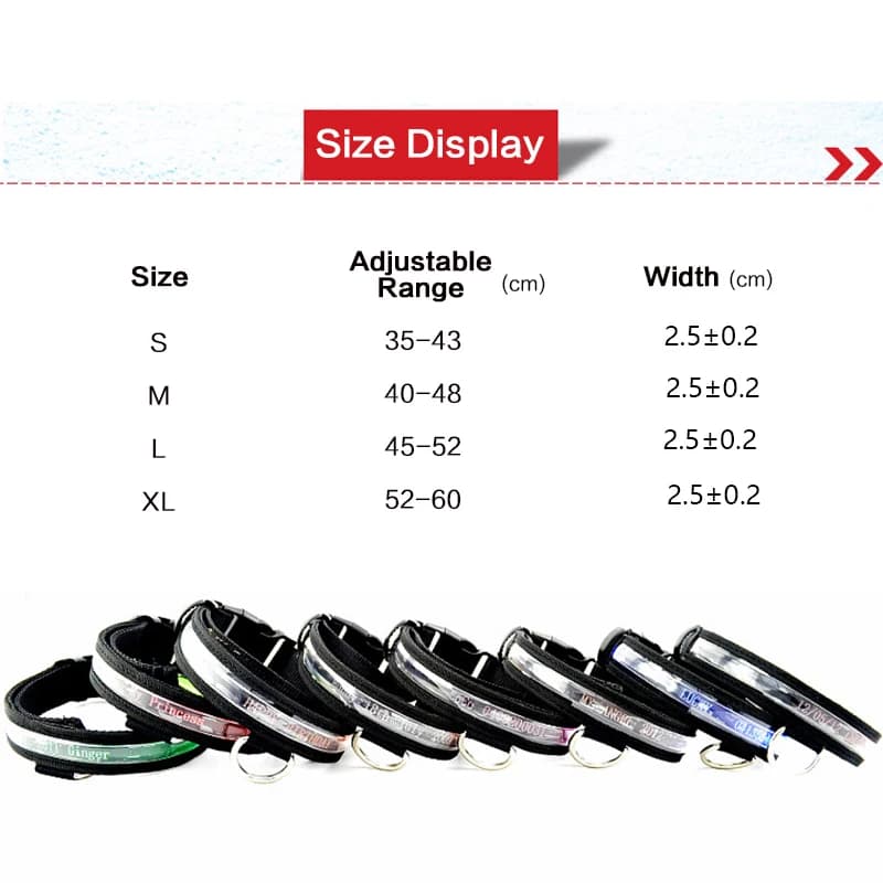 Engraved ID LED Dog Collar Luminous USB Custom Dog Tag Personalized Nylon Pet Dog Collar Led USB Light Night Safety Collar Perro - 6