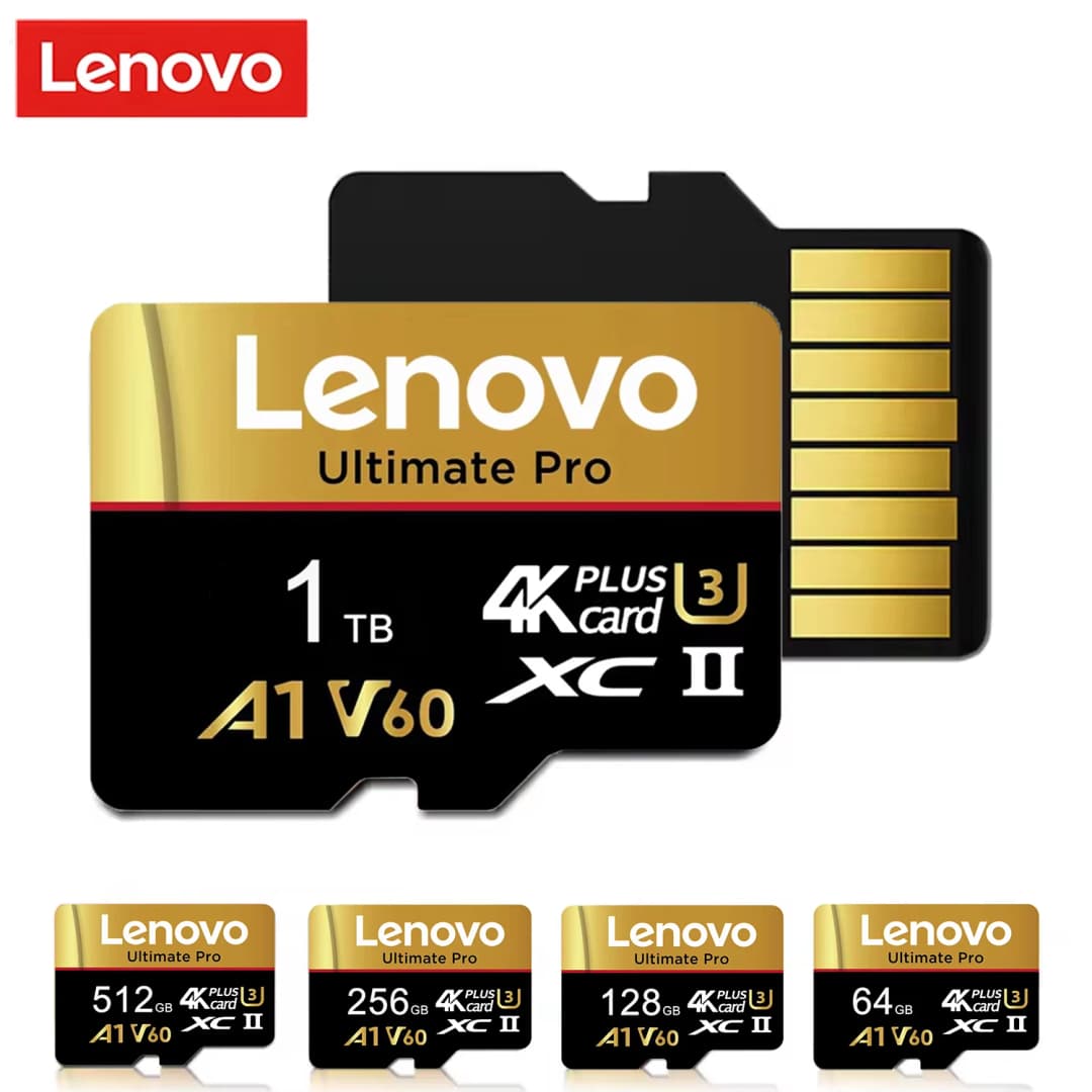بطاقة ذاكرة أصلية من Lenovo Micro TF/SD بسرعة 100MB/s، UHS-I Class10، سعات متعددة من 16GB إلى 512GB، متوافقة مع الكمبيوتر والهاتف - 2