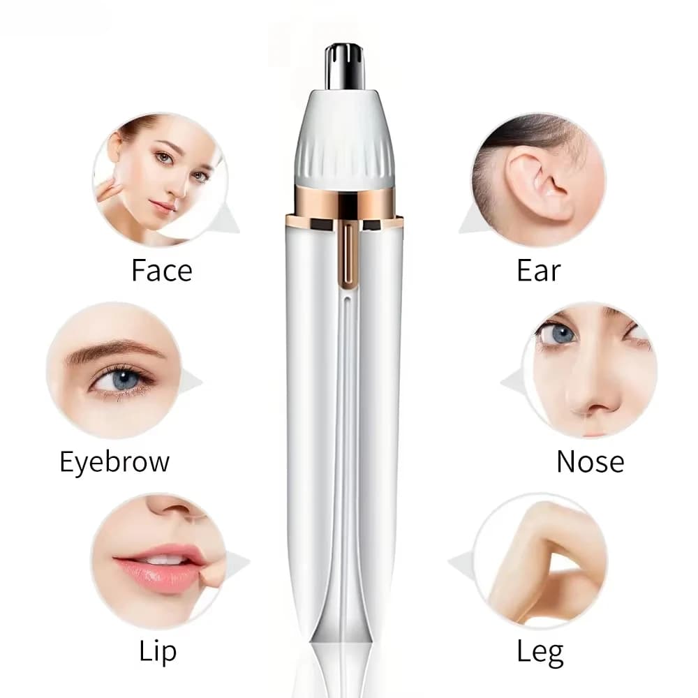 4 In 1 Electric Razor for Women Full Body Shaving Facial Epilator Shaver Eyebrow Trimmer Nose Bikini Line Electric Hair Remover - 4