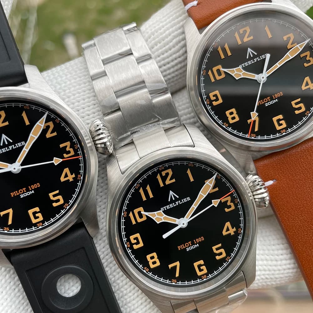 ساعة يد كوارتز STEELFLIER الرسمية SF740V، إضاءة Super C3، مقاومة للماء حتى 200 متر، حركة صامتة VH31، ساعة أعمال عصرية للرجال - 3