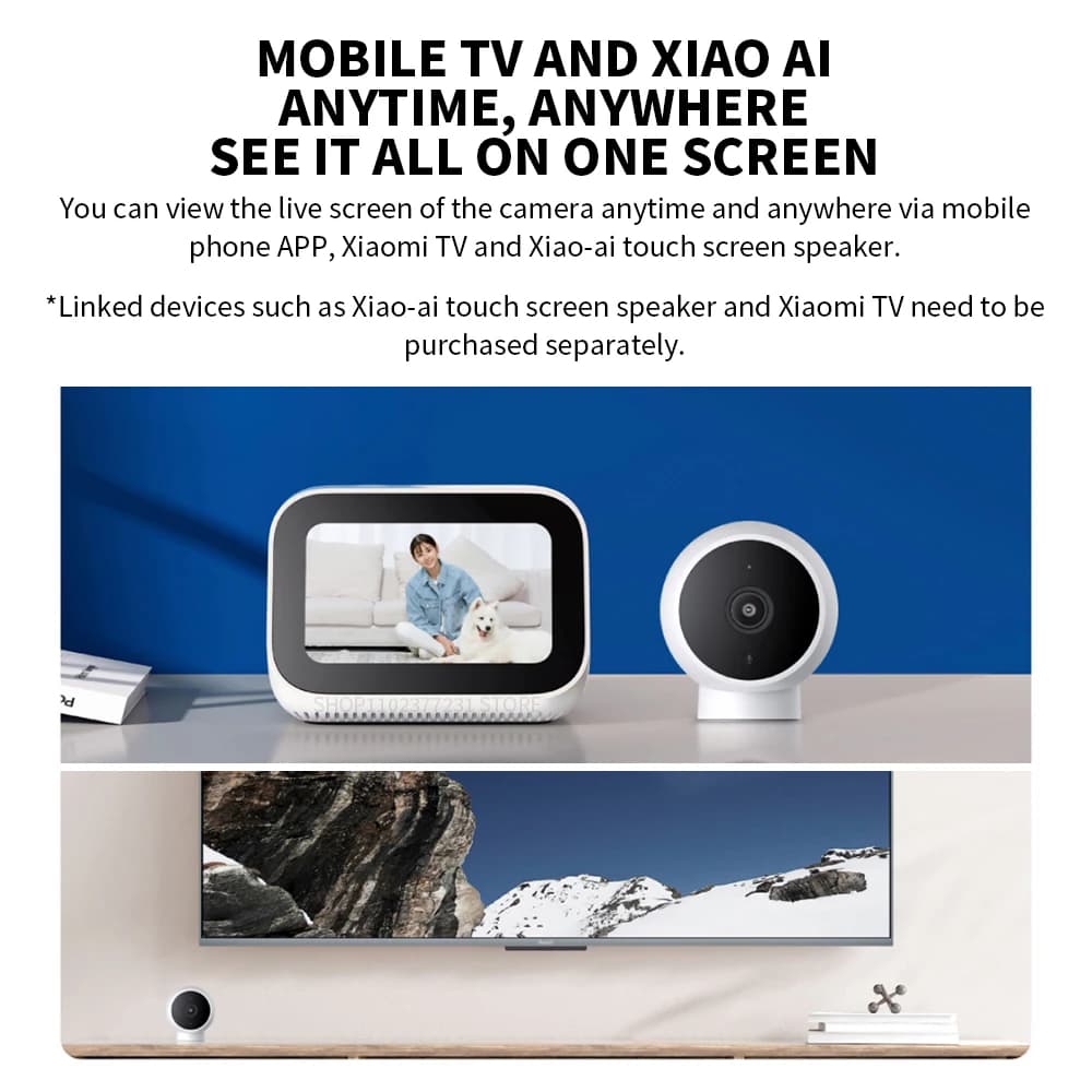 كاميرا XIAOMI الذكية IP الإصدار القياسي 2K HD برؤية ليلية بالأشعة تحت الحمراء CCTV إنتركوم صوتي إنذار AI قاعدة مغناطيسية كاميرا واي فاي منزلية - 3