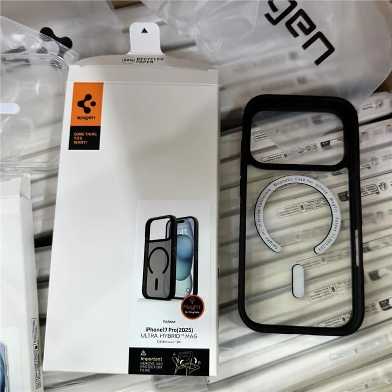 غطاء مغناطيسي Spigen Ultra Hybrid لأجهزة iPhone Air 12 و13 و14 و15 و16 و17 Pro Max، غطاء شفاف لغطاء Apple Magsafe - 2