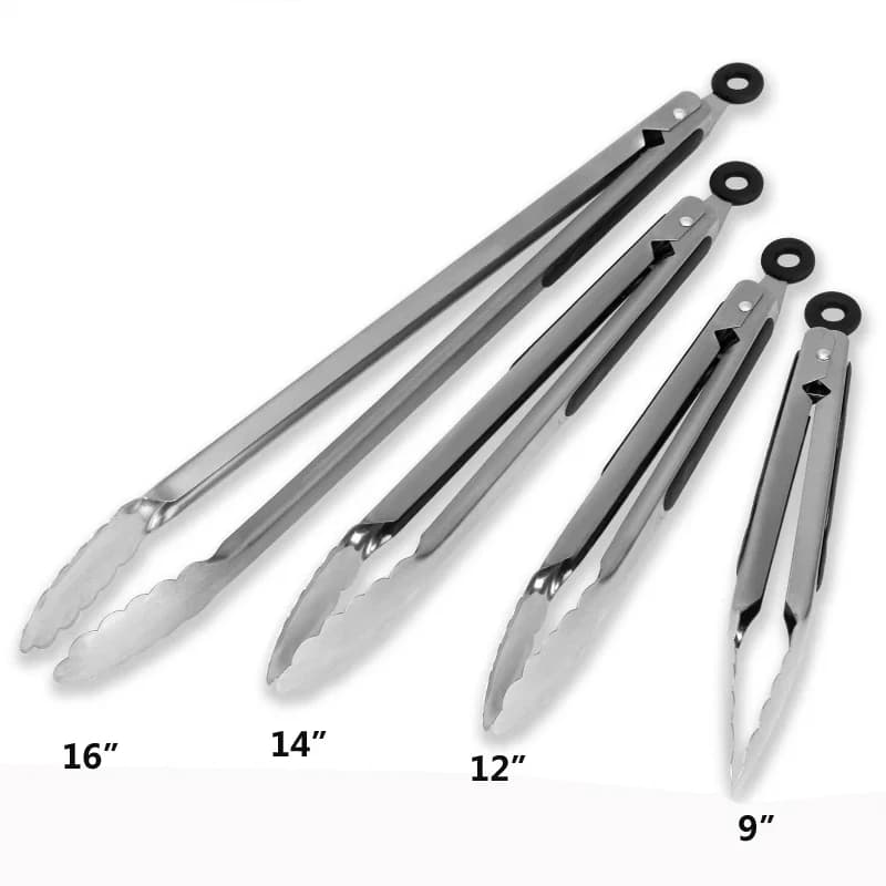 شواء شواء ملقط سلطة شريحة لحم السباغيتي الحلوى الفحم اللحوم الفولاذ المقاوم للصدأ التخييم الشواء المطبخ القلي مقاطع الطعام المشبك