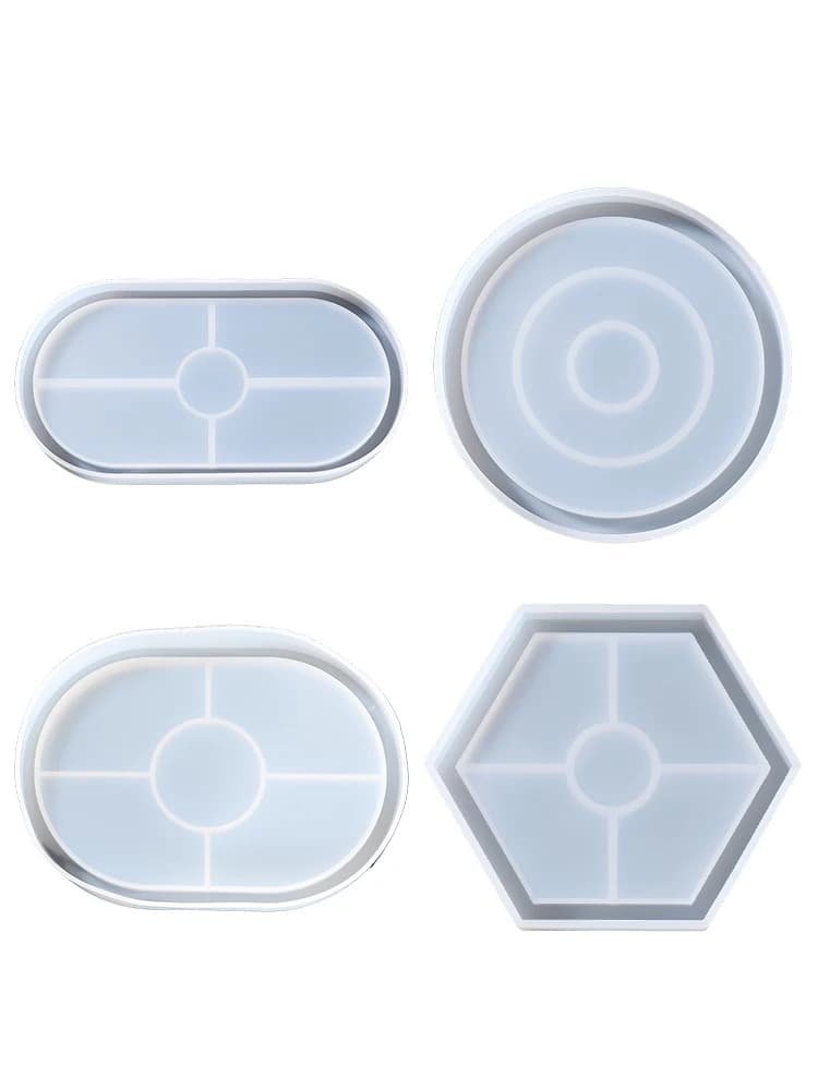قالب سيليكون بيضاوي الشكل حامل أطباق مجوهرات DIY قالب راتنج إيبوكسي سداسي الأضلاع للديكور المنزلي - 6