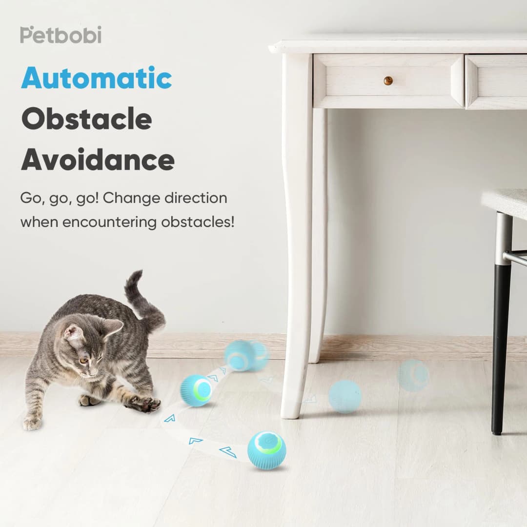 Cat Interactive Ball Training Self-moving Kitten Electric Cat Ball Toys Electronic Automatic Rolling Magic Ball Toys for Cat - 4