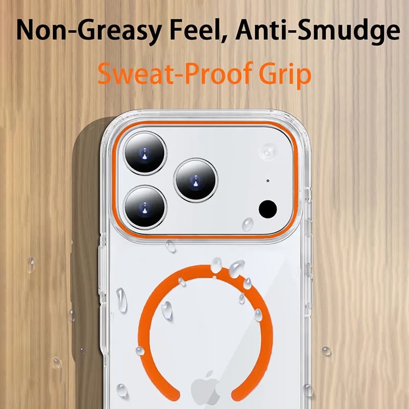 حافظة هاتف مغناطيسية رفيعة مقاومة للصدمات لهاتف آيفون 17 Air و16e و15 و14 و13 Pro Max متوافقة مع غطاء شحن لاسلكي Magsafe - 2