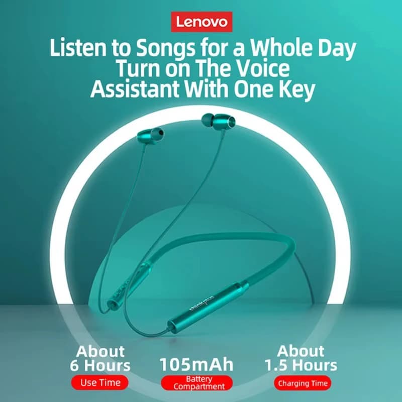 Origial Lenovo HE05X Bluetooth Earphones Earphone Waterproof Earplugs HIFI Sound Magnetic Neckband Headset Sports Headphone - 4