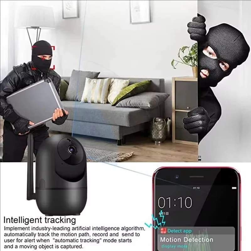 كاميرا Wifi IP للمنزل الذكي، تتبع تلقائي بدقة 1620P، رؤية ليلية كاملة، شبكة لاسلكية، كاميرا أمان للرضع بتقنية CCTV - 4