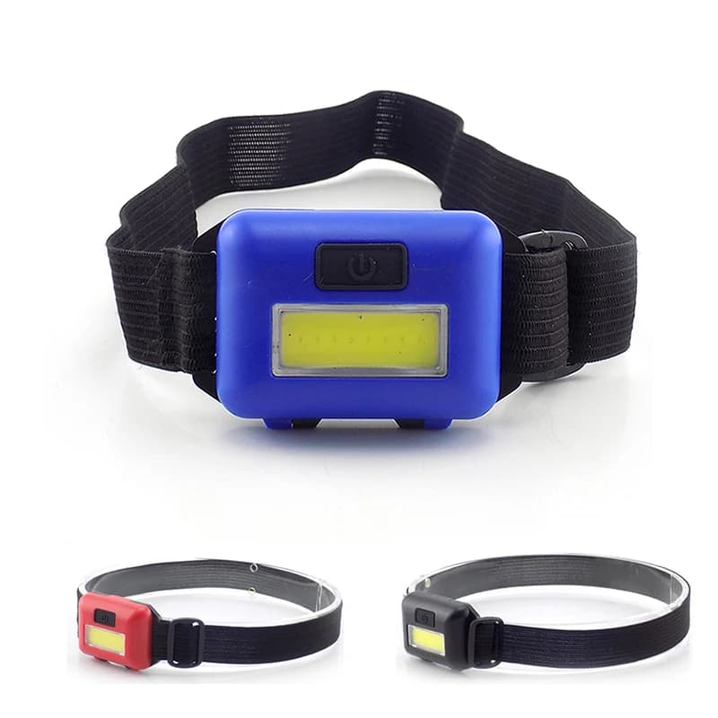 كشافات COB صغيرة صغيرة AAA بطارية رئيس ضوء مصباح الشعلة امب أمامي المصباح فانوس hoofdlamp الصيد لون عشوائي