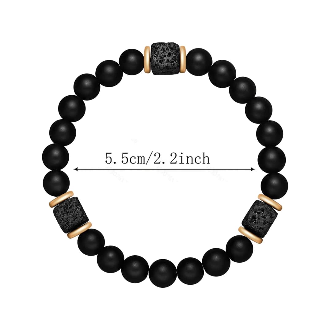 1pc New Magnetic Bracelets Men Nature Stone Bead Couple Bracelets for Women Health Care Help Weight Loss Jewelry2 Colors - 4