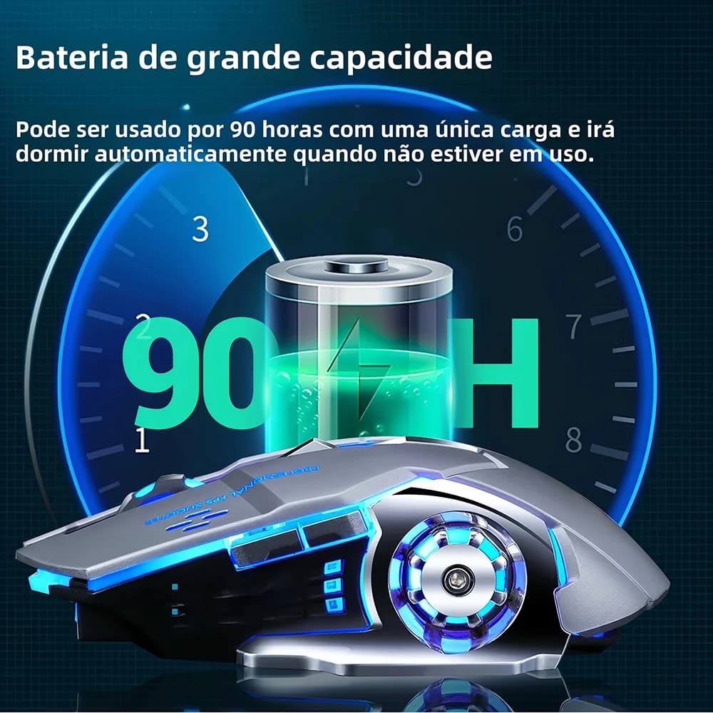 ماوس ثنائي الوضع بلوتوث 5.2 RGB ماوس لاسلكي 2.4G ماوس ألعاب ماوس صامت قابل لإعادة الشحن 3600 DPI ماوس للكمبيوتر المحمول - 3