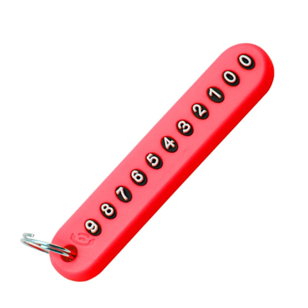 Car Styling Car Key Ring Anti-Lost Number Plate Pendant Keychain Holder Phone Number Card Keyring Car Accessories Gifts Unisex - 4